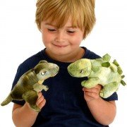 Peluche ventriloque dinosaure