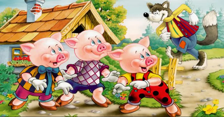 Les trois petits cochons et le loup