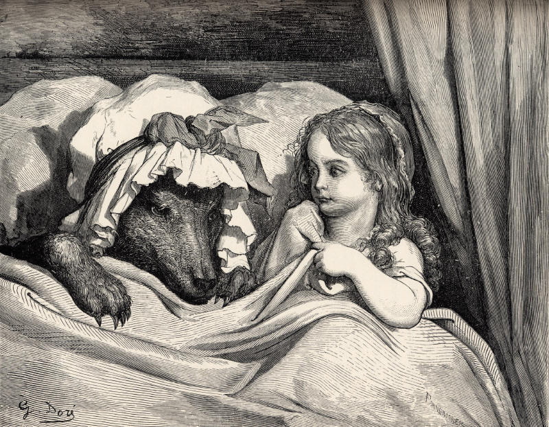 Le Petit Chaperon Rouge, illustration de Gustave Doré, Wikipédia